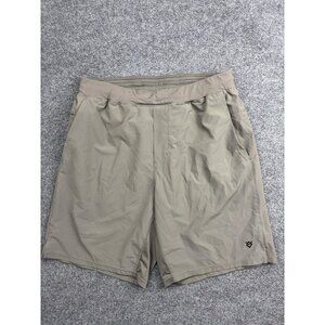 Veece Shorts Mens Large Beige Athletic Stretch Lightweight Pockets 10 Inseam
